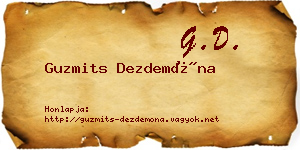Guzmits Dezdemóna névjegykártya